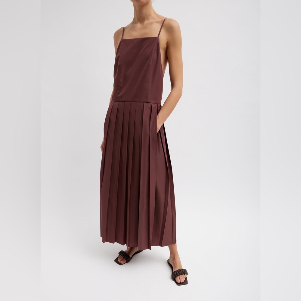 Tibi Italian Sporty Nylon Overall Dress Cinnamon - size 00/0